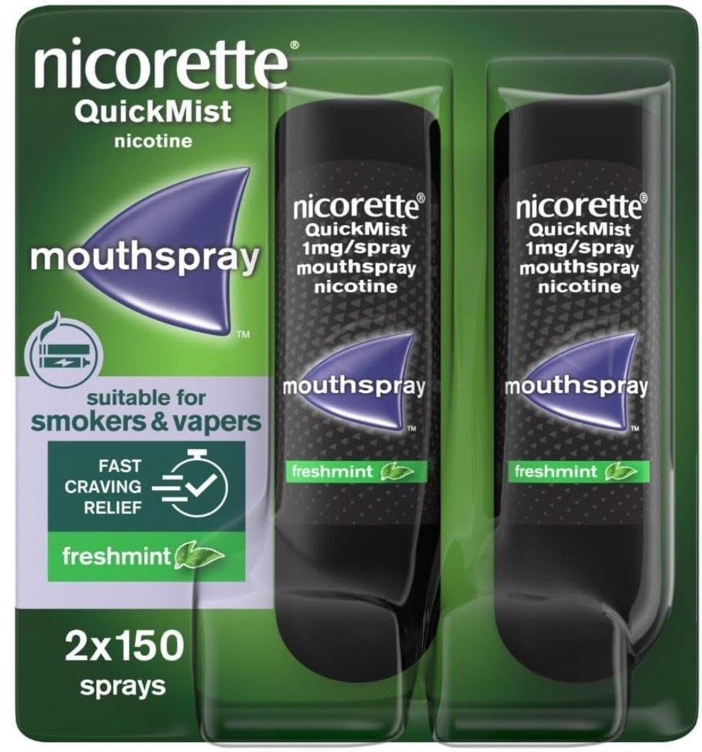 Nicorette - QuickMist, 1mg Mouth-spray,  Duo-2x150 Sprays