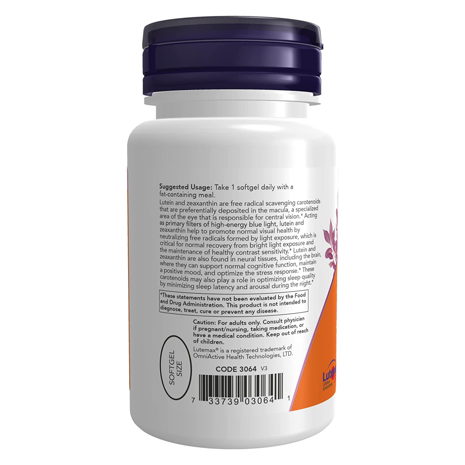 NOW - Lutein & Zeaxanthin With 25 Mg Lutein And 5 Mg Zeaxanthin - 60 S ...