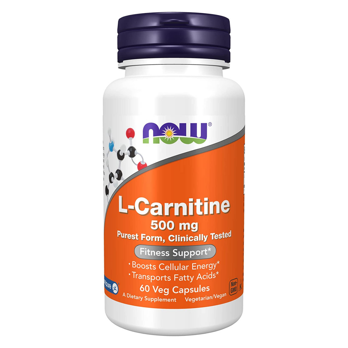 NOW - L-Carnitine 500mg - 60 Veg Capsules