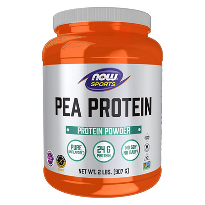 NOW Sports - Pea Protein 24 g, Unflavored Powder - 2 Pound