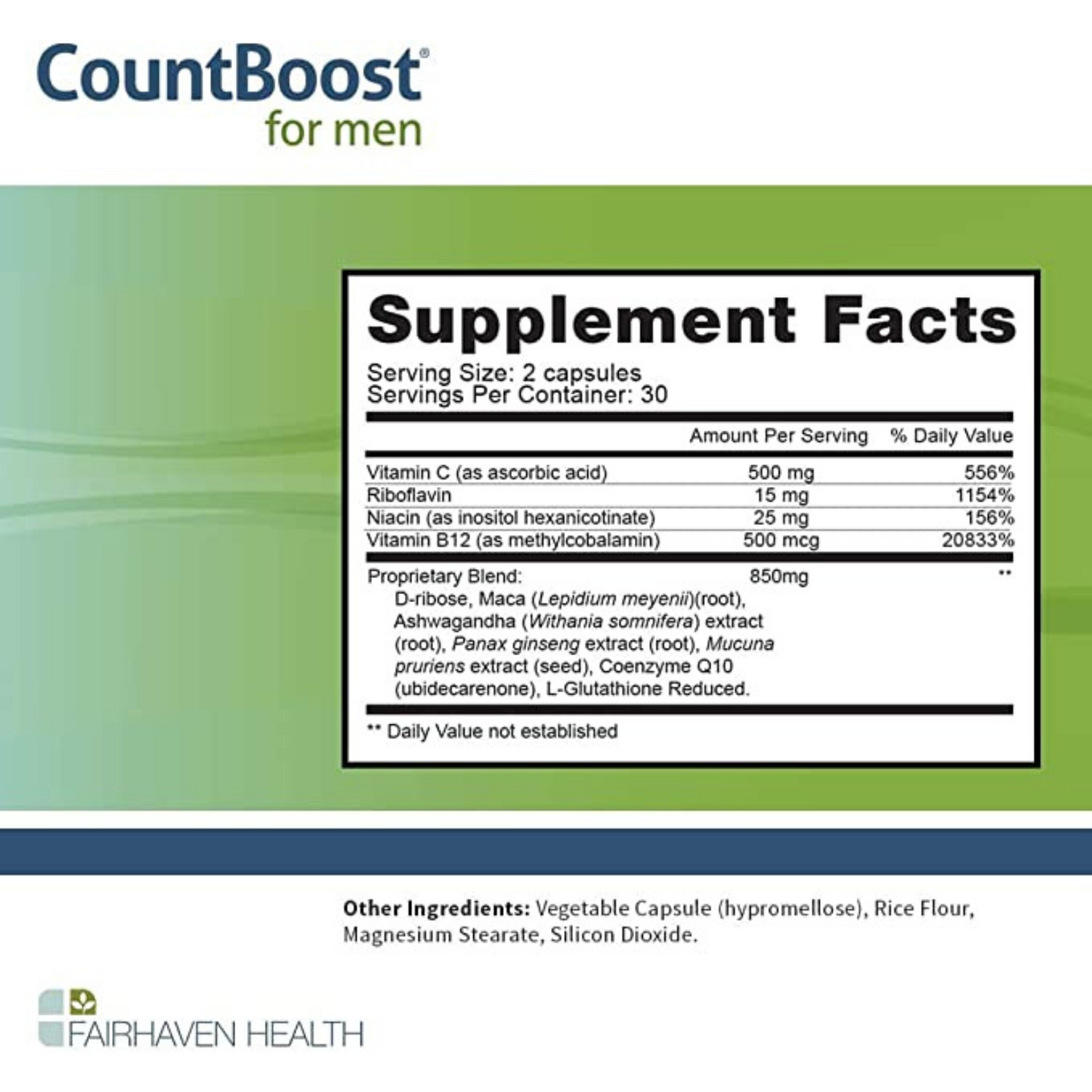 Fairhaven Health - Countboost For Men - 60 Capsules