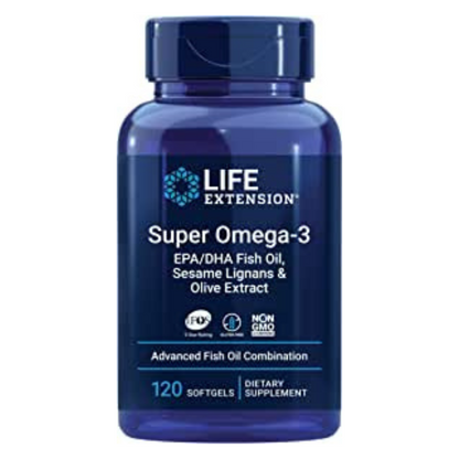 Life Extension - Super Omega-3 EPA/DHA Fish Oil – Lemon Flavor - 120 Softgels