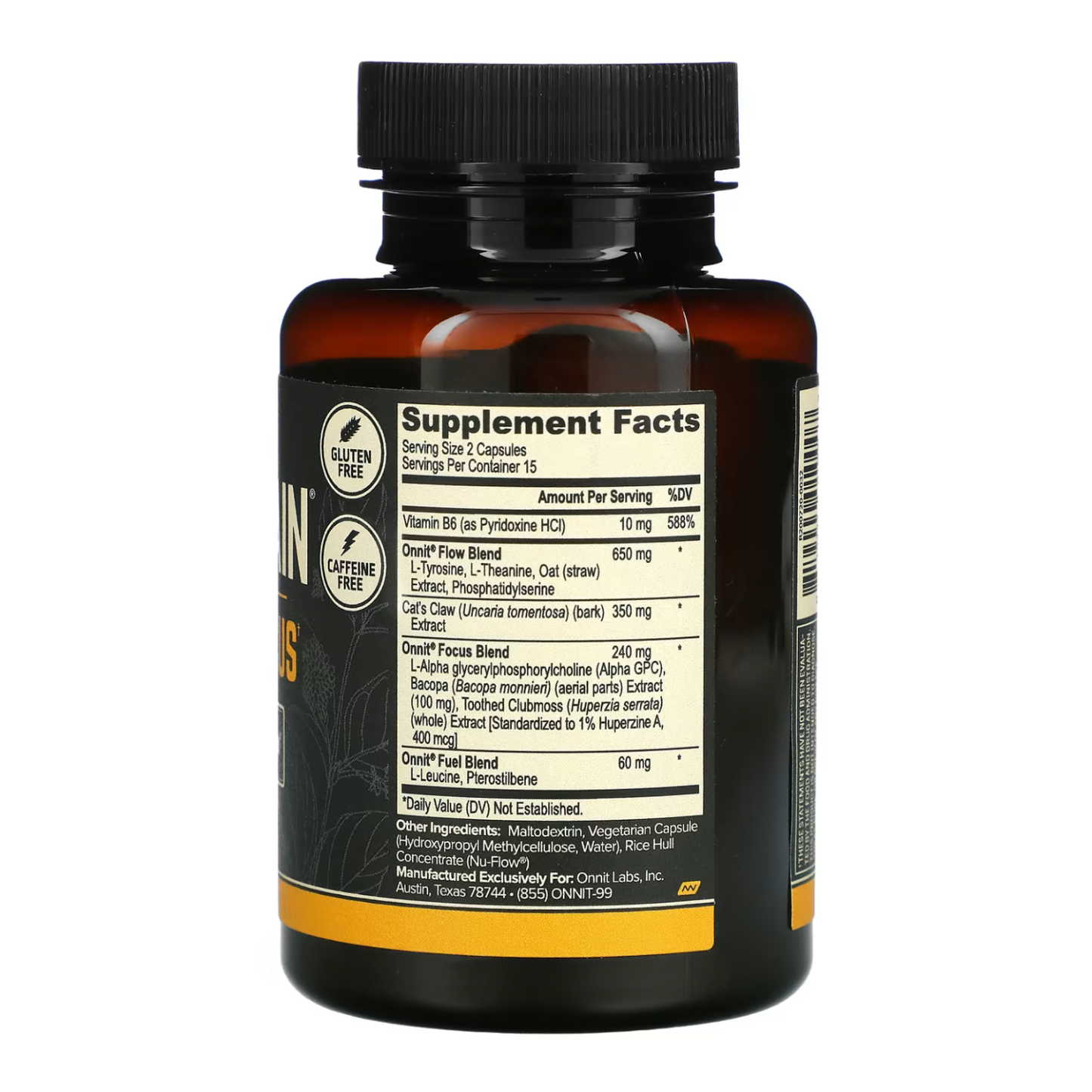 Onnit Labs - Alpha Brain, Memory And Focus - 30 Capsules