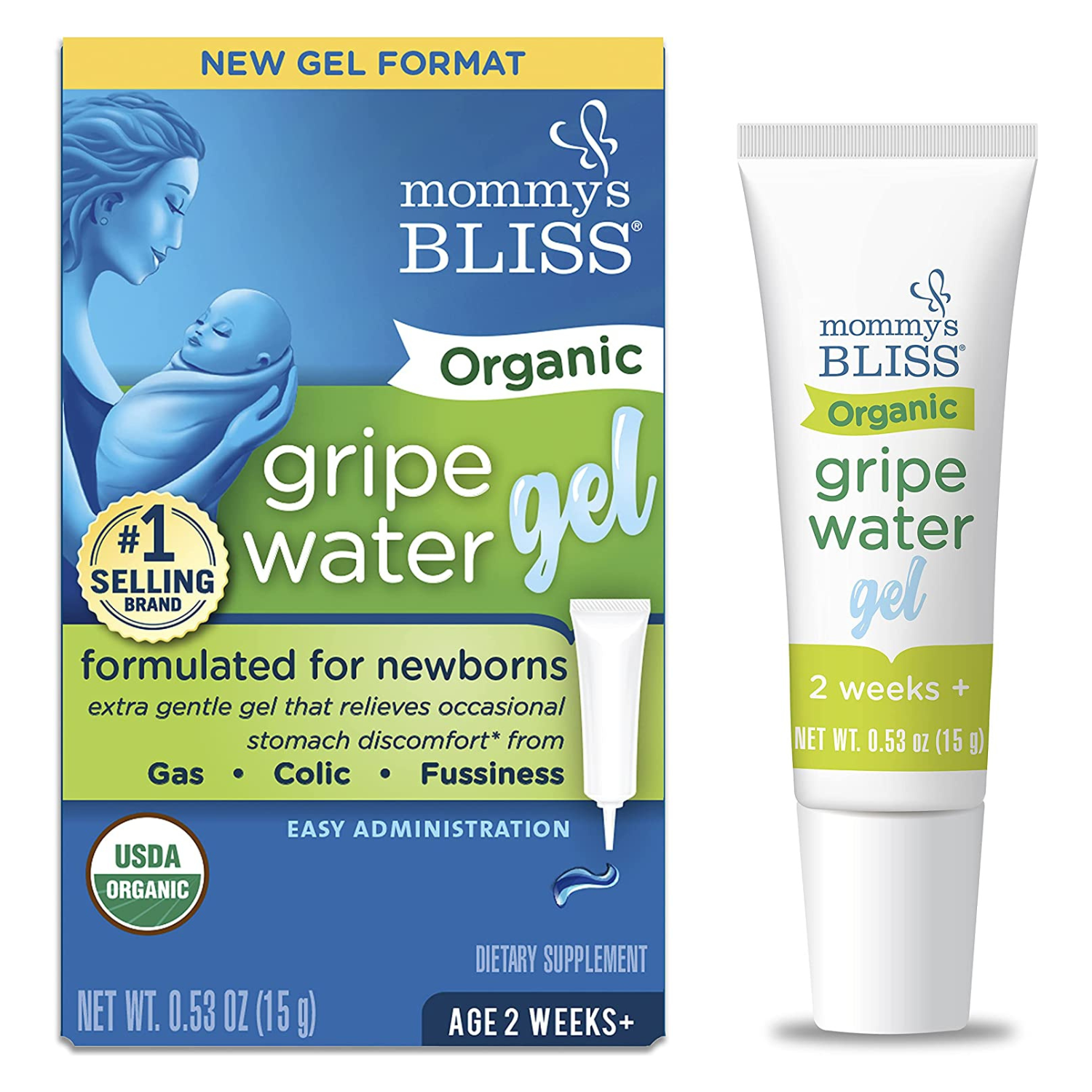 Mommy's Bliss - Organic Gripe Water Gel for Newborns - 0.53 Oz (45 Servings)