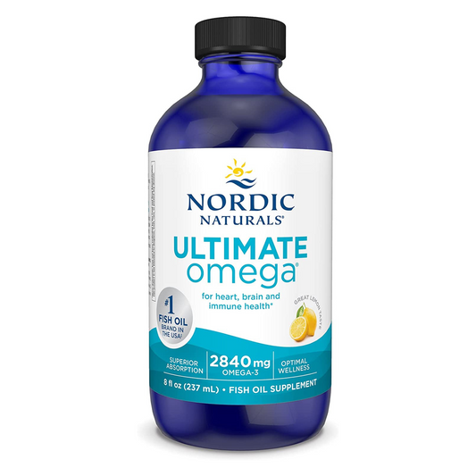 Nordic Naturals - Ultimate Omega,  2840 mg Omega 3 -  Lemon Flavor -  4 fl oz (119 ml)