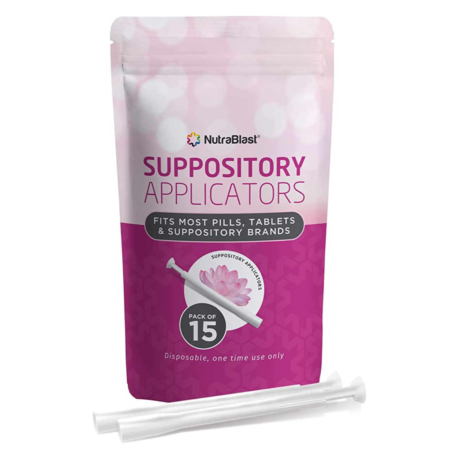 NutraBlast - Disposable Vaginal Suppository Applicators, Individually Wrapped - 15 Count